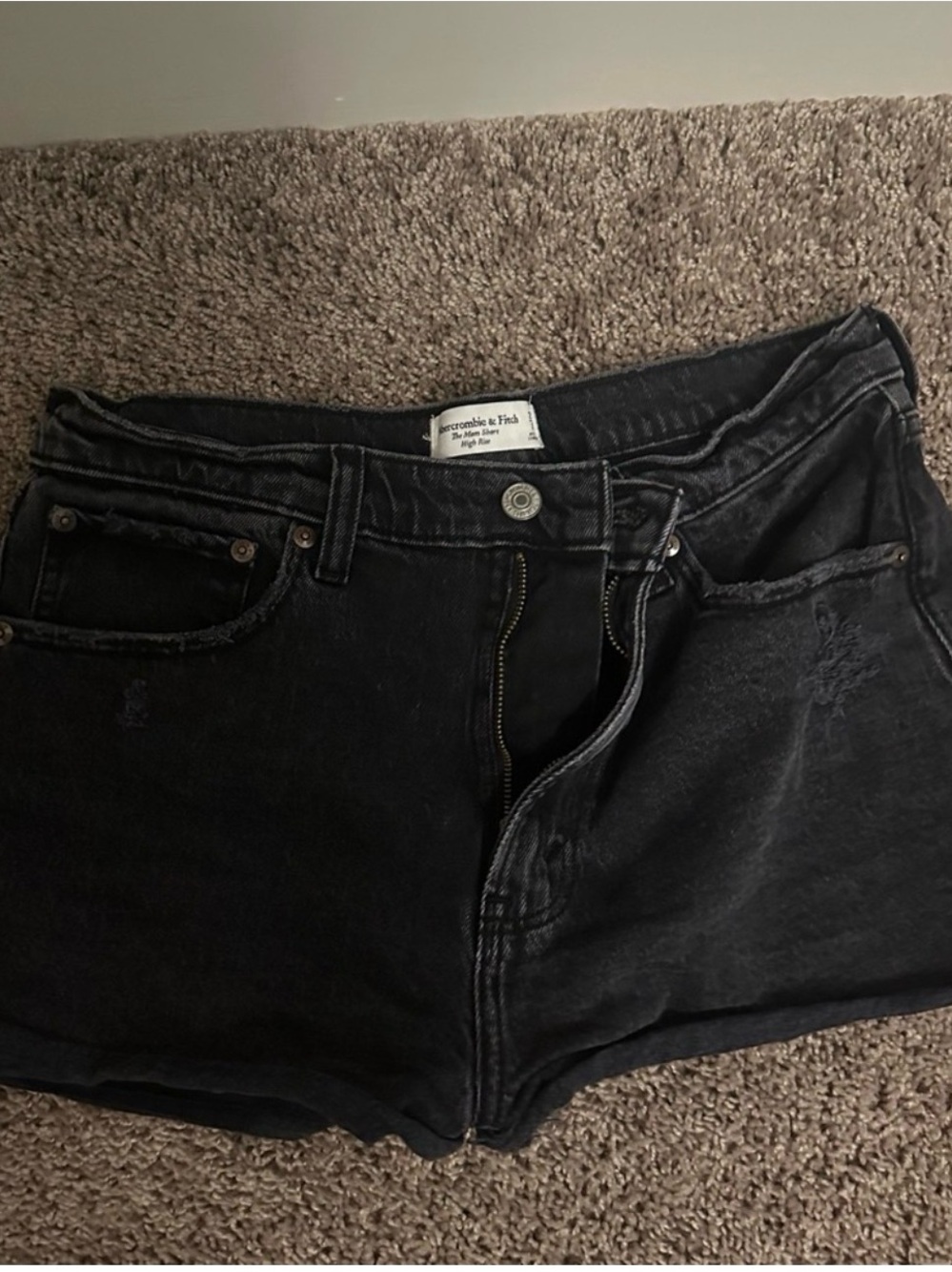 Abercrombie & Fitch Black Women's Denim Shorts